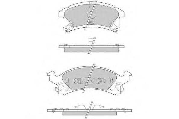 Комплект тормозных колодок, дисковый тормоз E.T.F. 12-0893