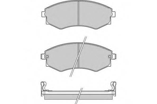 Комплект гальмівних колодок, дискове гальмо E.T.F. 12-0964