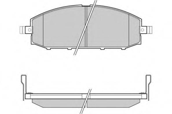 Комплект гальмівних колодок, дискове гальмо E.T.F. 12-1007