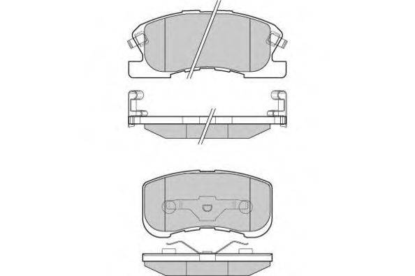 E.T.F. 121018 Комплект тормозных колодок, дисковый тормоз