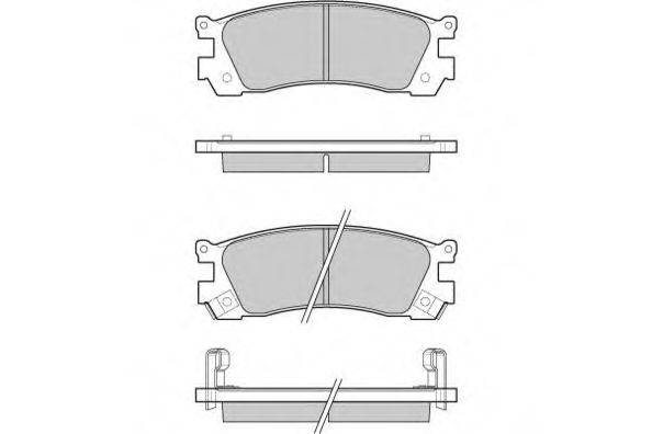 Комплект гальмівних колодок, дискове гальмо E.T.F. 12-1045