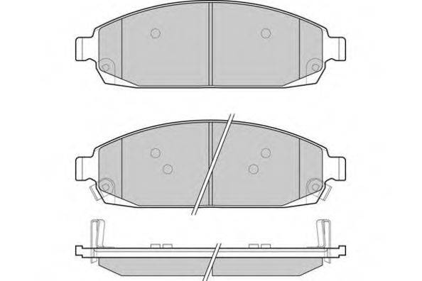 Комплект гальмівних колодок, дискове гальмо E.T.F. 12-1238