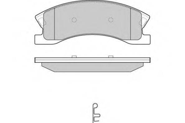 Комплект гальмівних колодок, дискове гальмо E.T.F. 12-1269