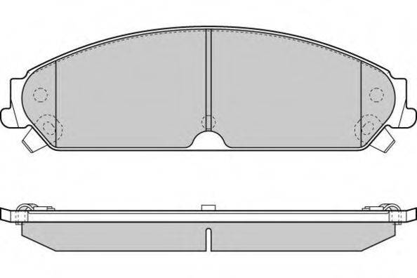 Комплект гальмівних колодок, дискове гальмо E.T.F. 12-1277