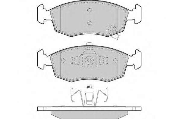 Комплект тормозных колодок, дисковый тормоз E.T.F. 12-1445