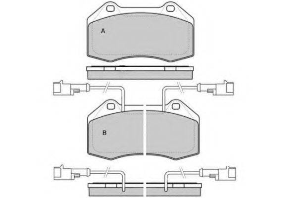 Комплект тормозных колодок, дисковый тормоз E.T.F. 12-1576