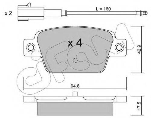 Комплект тормозных колодок, дисковый тормоз CIFAM 822-323-1