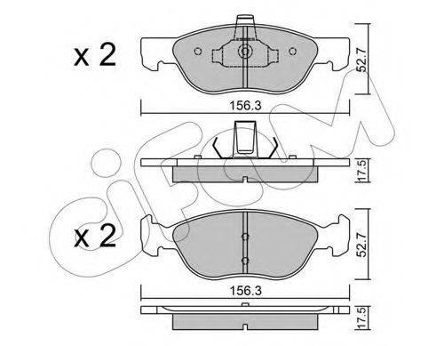 Комплект тормозных колодок, дисковый тормоз CIFAM 822-082-2