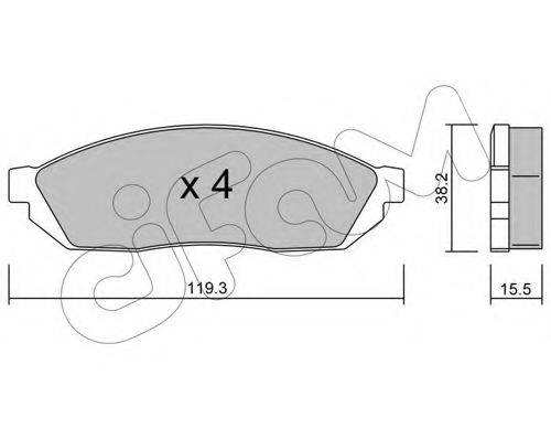 Комплект тормозных колодок, дисковый тормоз CIFAM 822-087-0