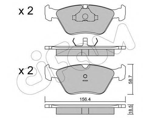 Комплект тормозных колодок, дисковый тормоз CIFAM 822-205-0