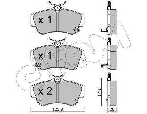 Комплект тормозных колодок, дисковый тормоз CIFAM 822-521-0