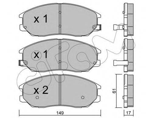Комплект тормозных колодок, дисковый тормоз CIFAM 822-633-0