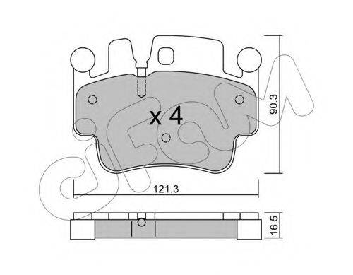 Комплект тормозных колодок, дисковый тормоз CIFAM 822-657-0