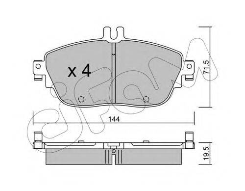 Комплект тормозных колодок, дисковый тормоз CIFAM 822-965-0