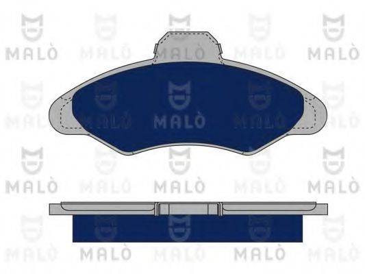 Комплект гальмівних колодок, дискове гальмо MALO 1050006