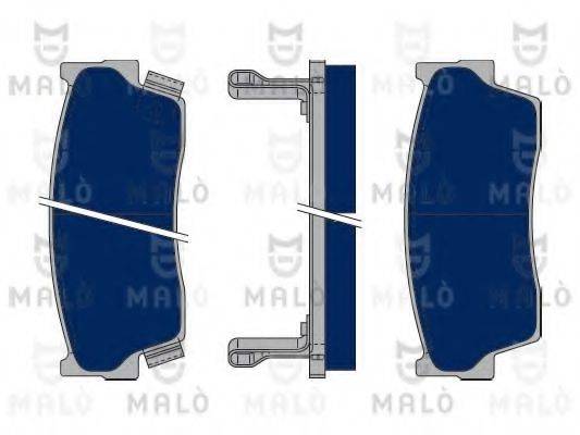 Комплект тормозных колодок, дисковый тормоз MALO 1050019