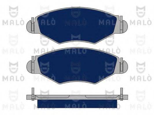 Комплект гальмівних колодок, дискове гальмо MALO 1050132