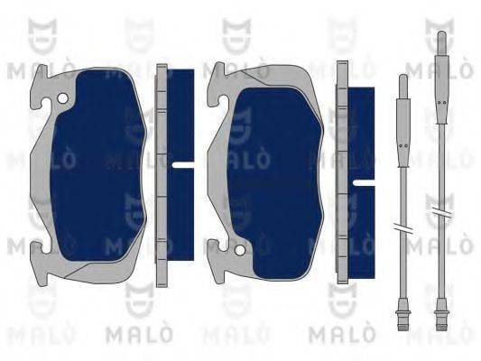 Комплект гальмівних колодок, дискове гальмо MALO 1050147