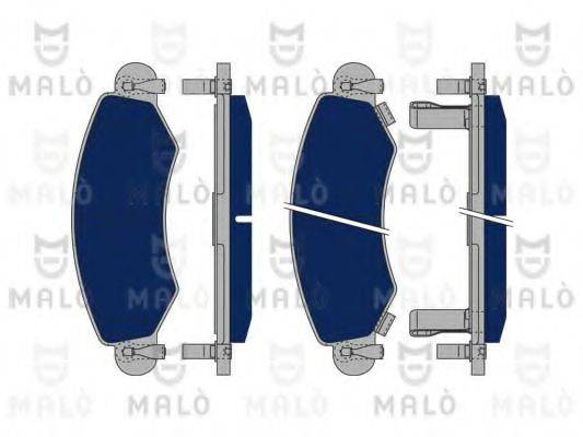 Комплект гальмівних колодок, дискове гальмо MALO 1050153