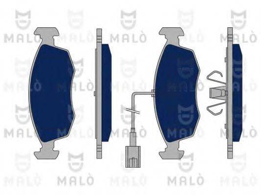 Комплект гальмівних колодок, дискове гальмо MALO 1050158