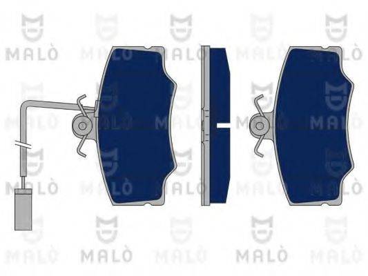 Комплект гальмівних колодок, дискове гальмо MALO 1050182