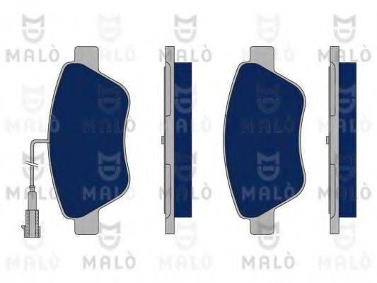 Комплект гальмівних колодок, дискове гальмо MALO 1050199