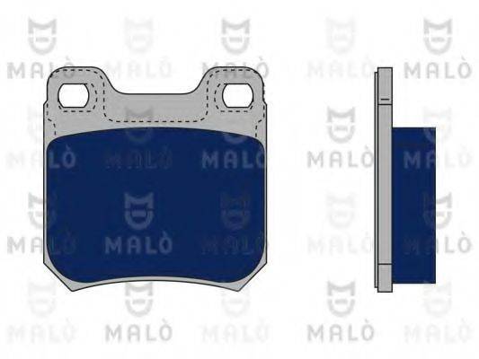 Комплект гальмівних колодок, дискове гальмо MALO 1050202