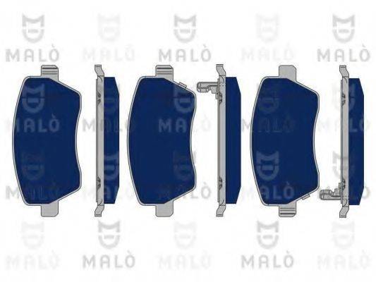 Комплект гальмівних колодок, дискове гальмо MALO 1050204