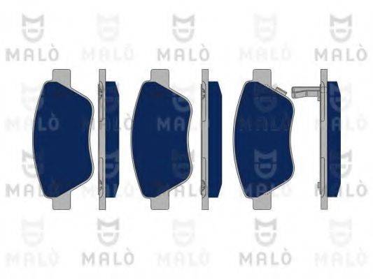 Комплект гальмівних колодок, дискове гальмо MALO 1050228