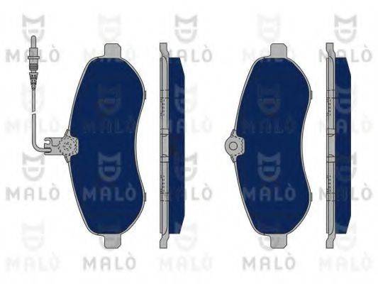 Комплект гальмівних колодок, дискове гальмо MALO 1050242