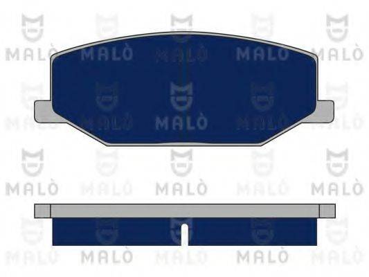 Комплект гальмівних колодок, дискове гальмо MALO 1050319