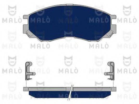 Комплект гальмівних колодок, дискове гальмо MALO 1050398