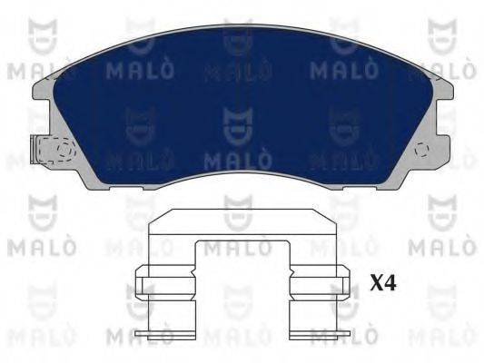 Комплект гальмівних колодок, дискове гальмо MALO 1050623