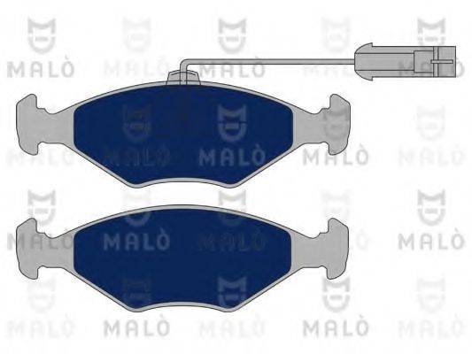 Комплект гальмівних колодок, дискове гальмо MALO 1050917