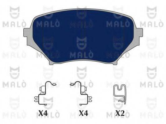 Комплект гальмівних колодок, дискове гальмо MALO 1050938
