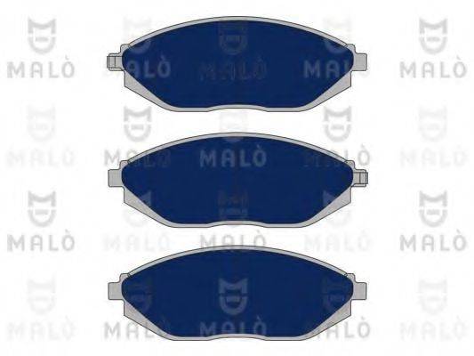 Комплект гальмівних колодок, дискове гальмо MALO 1051048