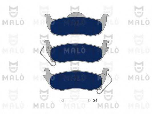 Комплект тормозных колодок, дисковый тормоз MALO 1051105