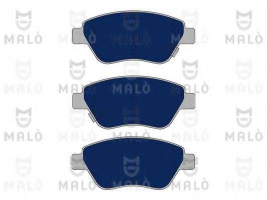 Комплект гальмівних колодок, дискове гальмо MALO 1051129