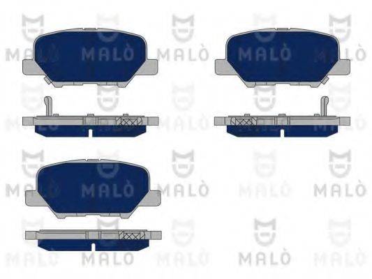 Комплект гальмівних колодок, дискове гальмо MALO 1051160