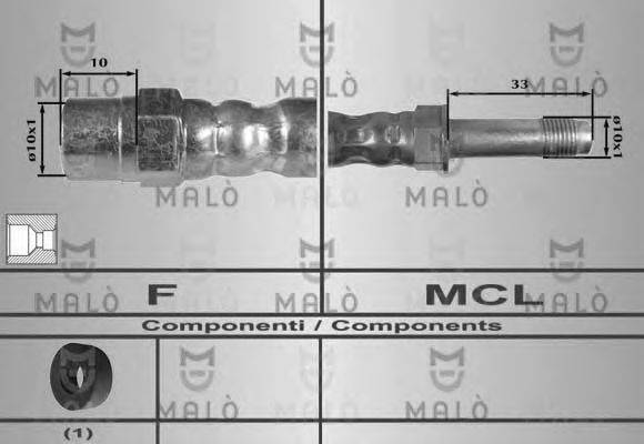 MALO 80215 Тормозной шланг