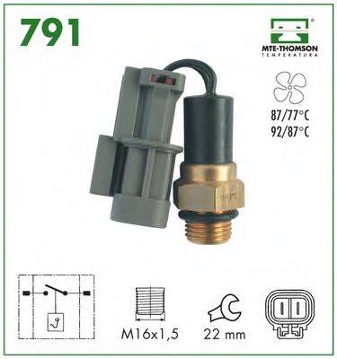 MTE-THOMSON 791 Термовыключатель, вентилятор радиатора