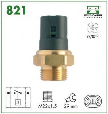 MTE-THOMSON 821 Термові вимикач, вентилятор радіатора