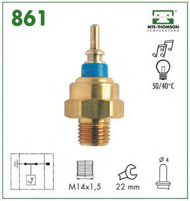 MTE-THOMSON 861 термовимикач, сигнальна лампа рідини, що охолоджує