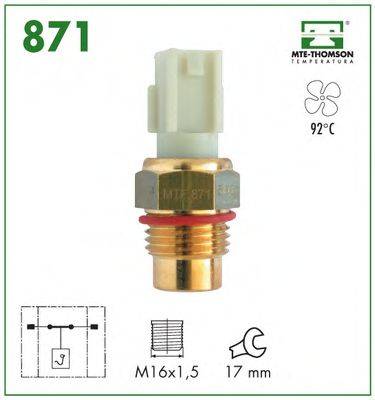 MTE-THOMSON 871 Термовыключатель, вентилятор радиатора