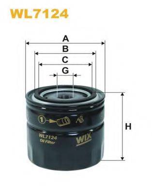 WIX FILTERS WL7124 Масляный фильтр; Масляный фильтр, ступенчатая коробка передач