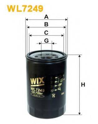 Масляный фильтр WIX FILTERS WL7249