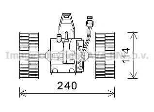 Електродвигун, вентиляція салону PRASCO BW8491
