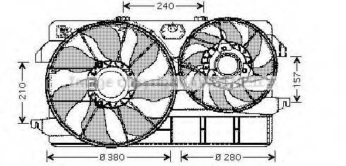 Вентилятор, охлаждение двигателя PRASCO FD7535