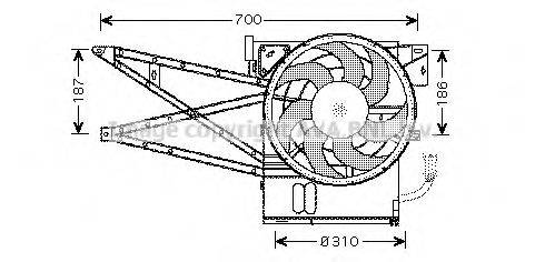 Вентилятор, охолодження двигуна PRASCO OL7515