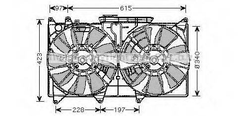 Вентилятор, охолодження двигуна PRASCO TO7535